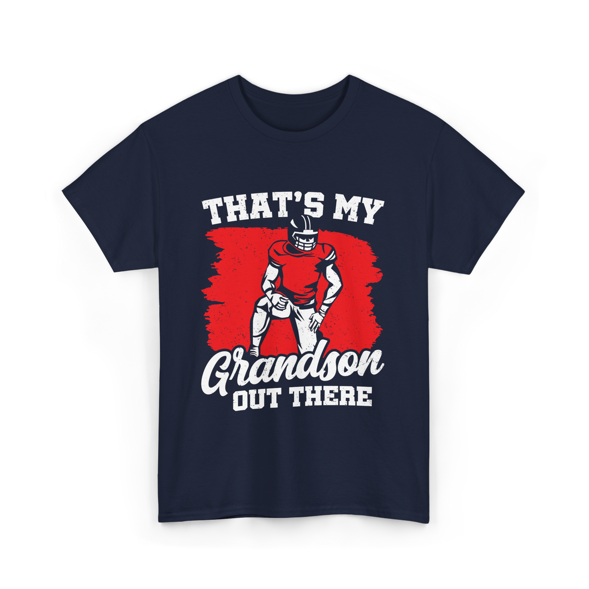 That's My Grandson Football T-Shirt - Navy