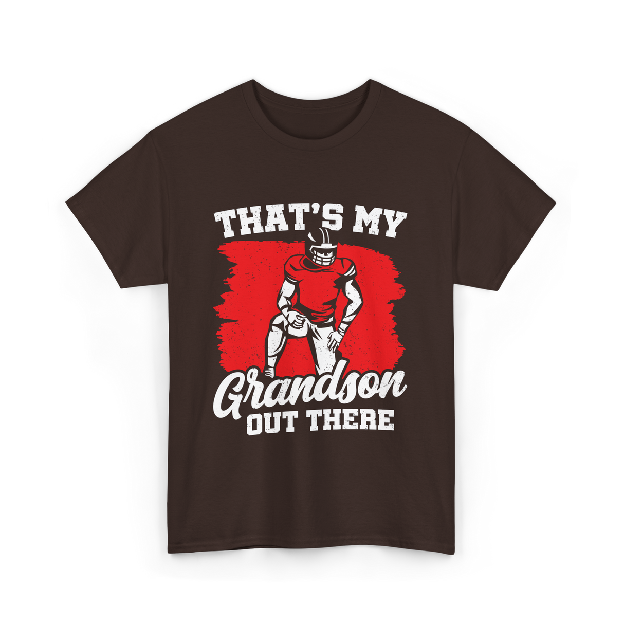 That's My Grandson Football T-Shirt - Dark Chocolate