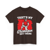 That's My Grandson Football T-Shirt - Dark Chocolate