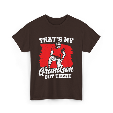 That's My Grandson Football T-Shirt - Dark Chocolate