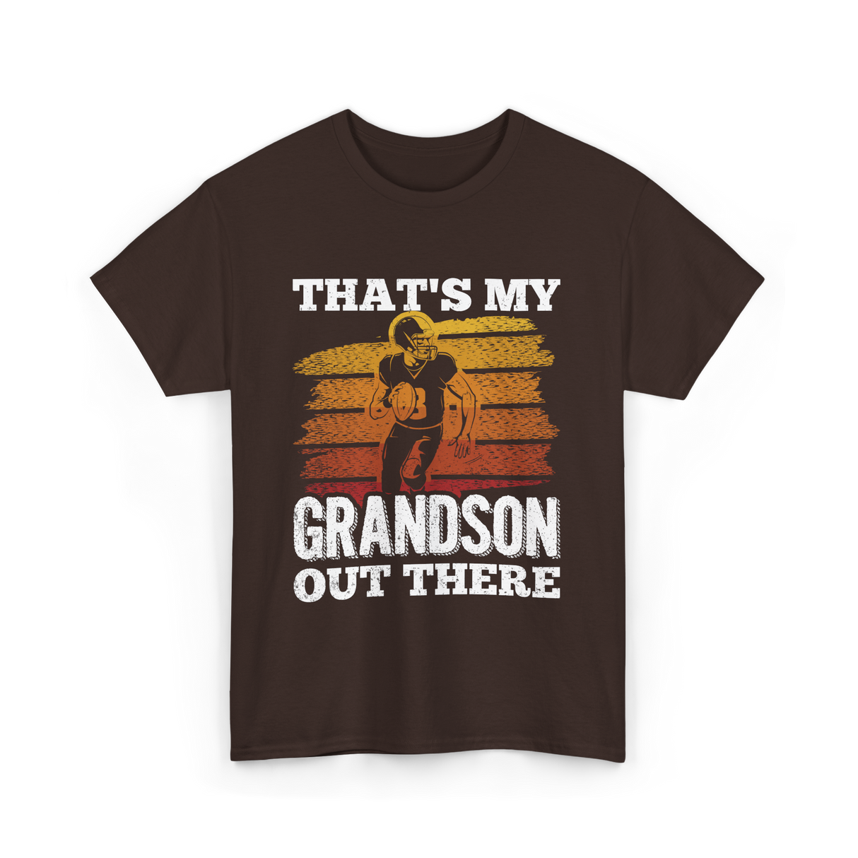 That's My Grandson Football T-Shirt - Dark Chocolate