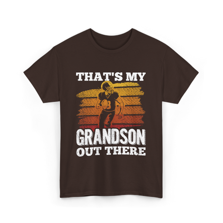 That's My Grandson Football T-Shirt - Dark Chocolate