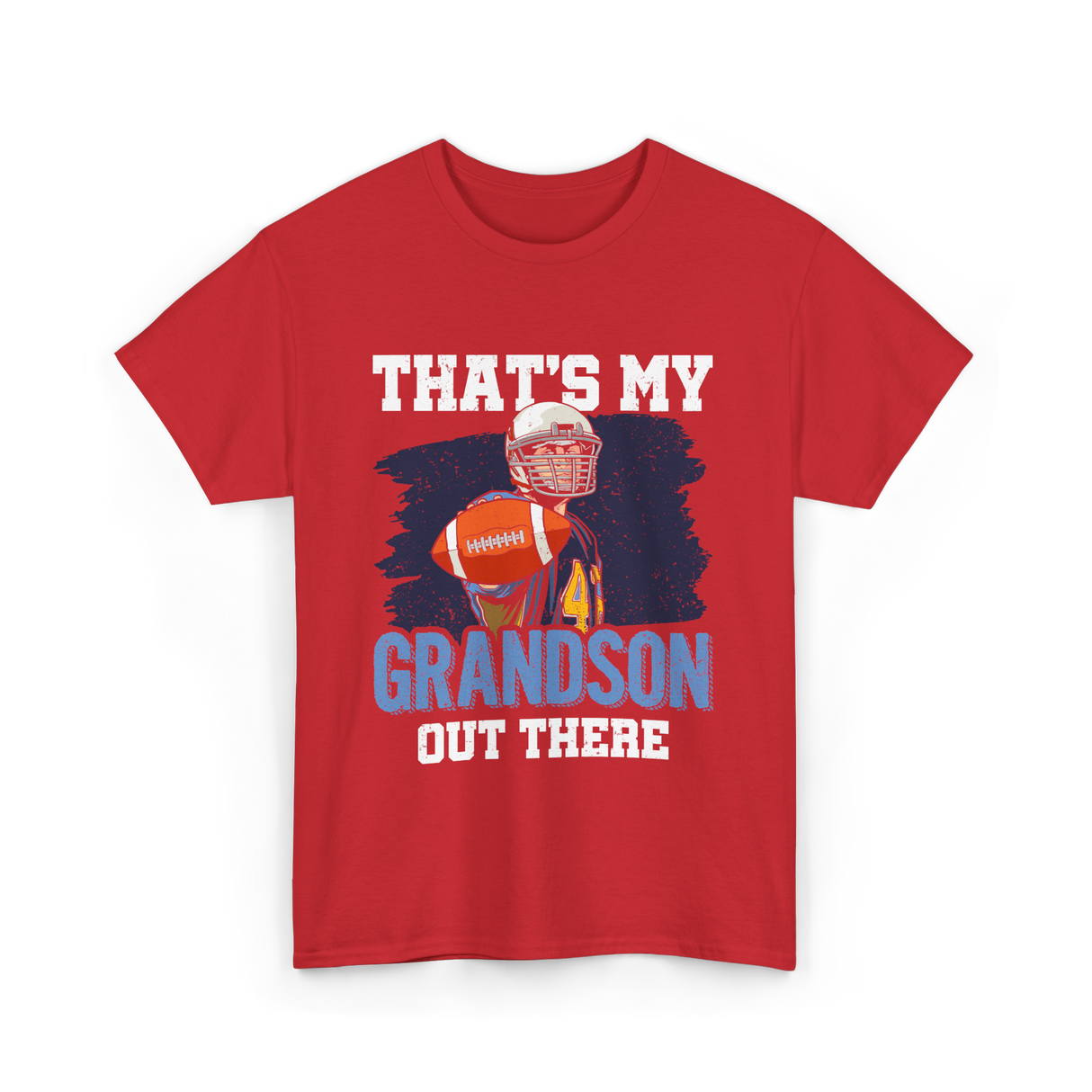 That's My Grandson Football T-Shirt - Red