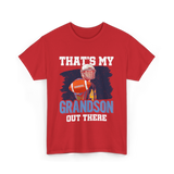 That's My Grandson Football T-Shirt - Red