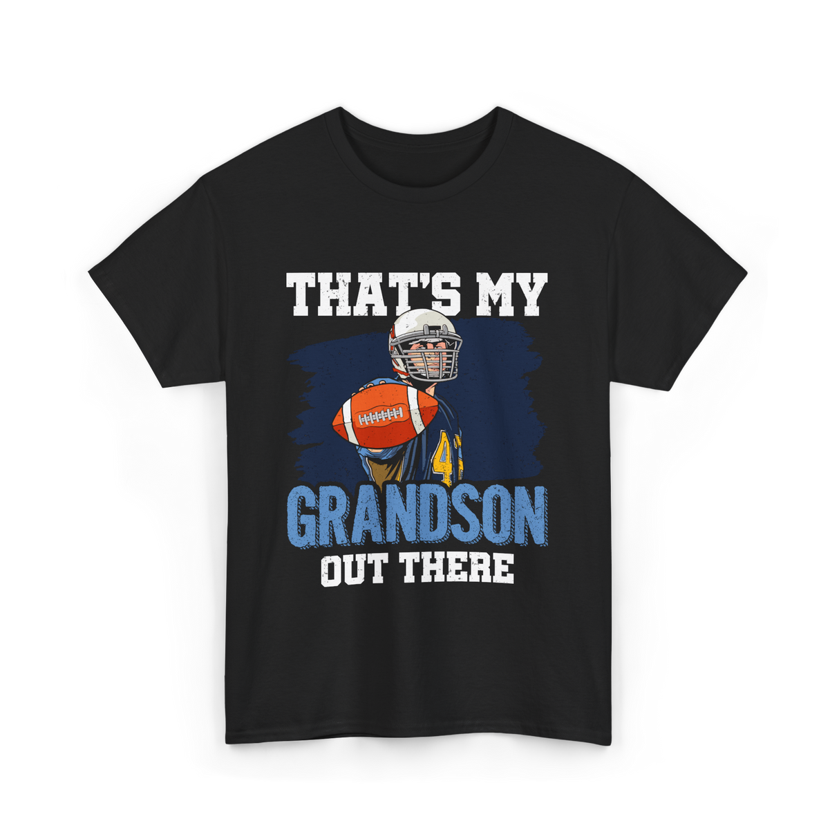 That's My Grandson Football T-Shirt - Black