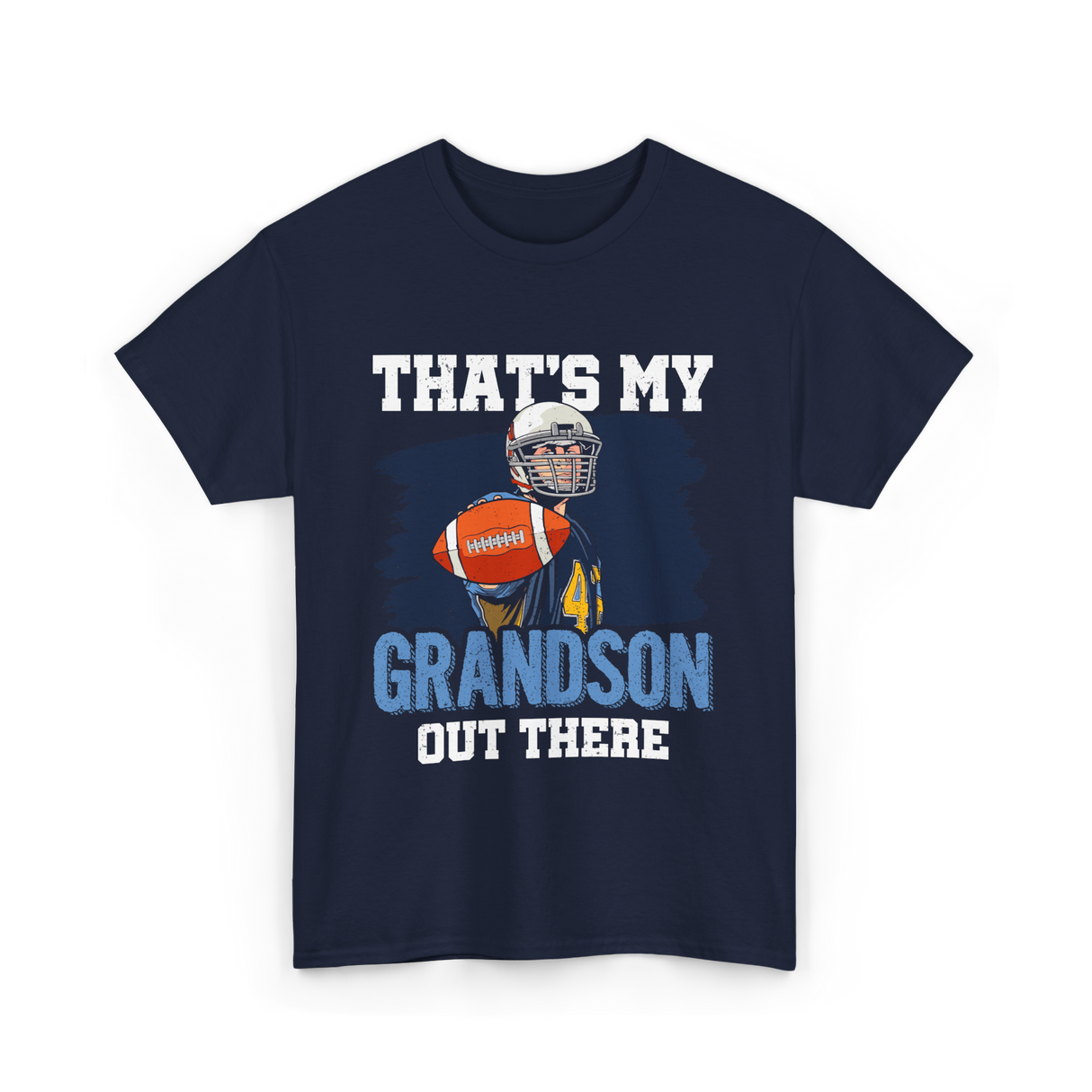 That's My Grandson Football T-Shirt - Navy