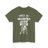 That's My Grandson Football T-Shirt - Military Green