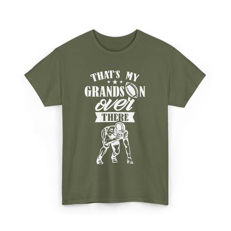 That's My Grandson Football T-Shirt - Military Green