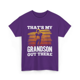 That's My Grandson Football T-Shirt - Purple