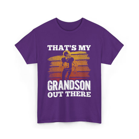 That's My Grandson Football T-Shirt - Purple