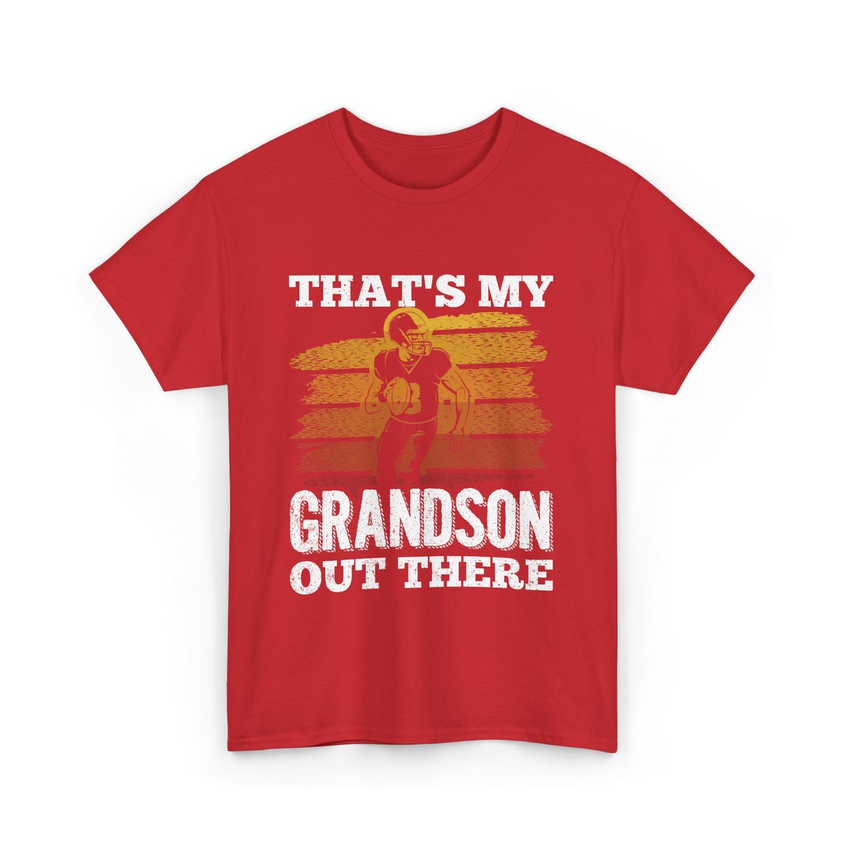 That's My Grandson Football T-Shirt - Red