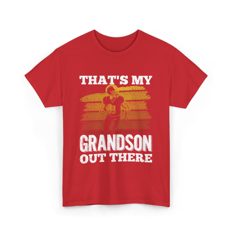 That's My Grandson Football T-Shirt - Red