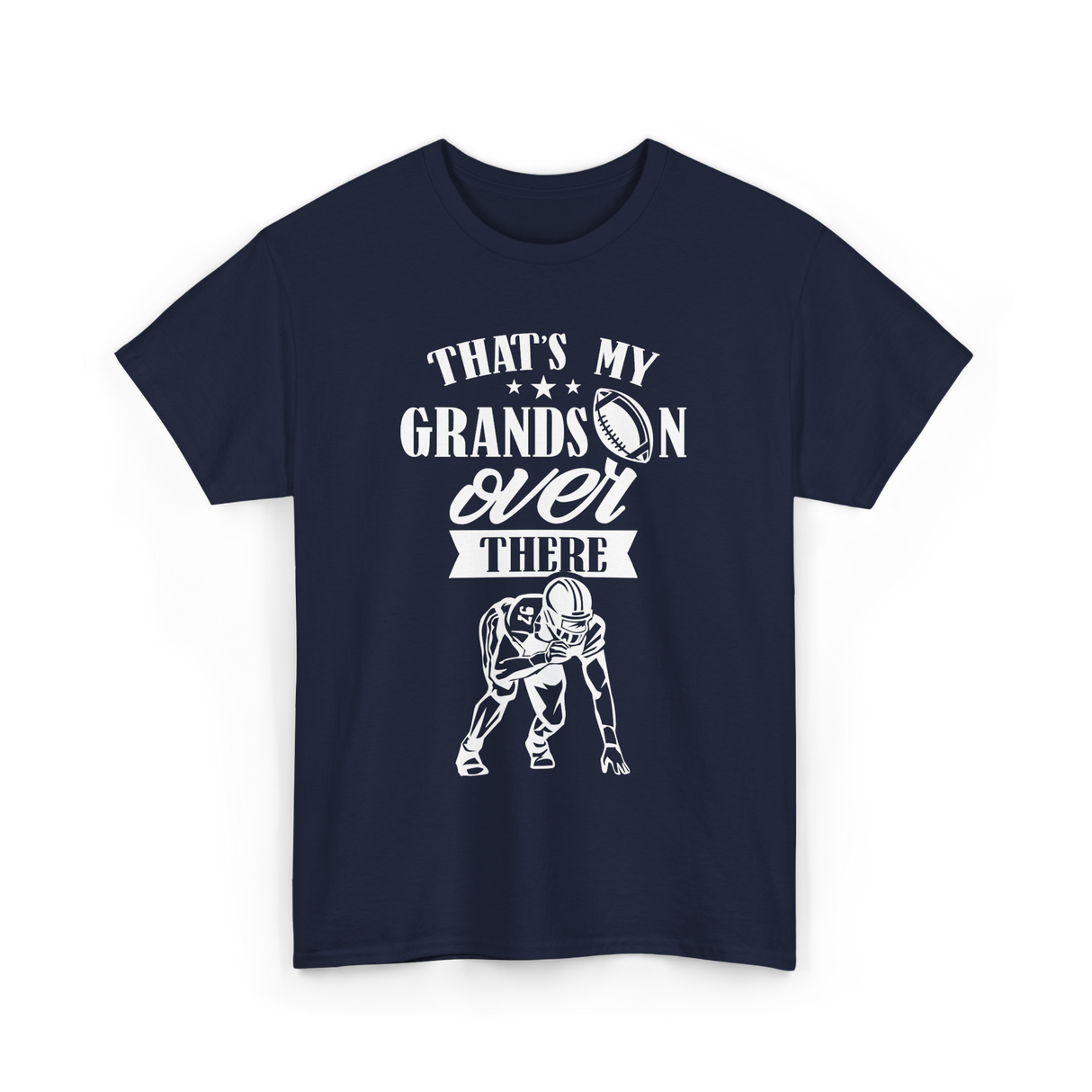 That's My Grandson Football T-Shirt - Navy