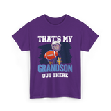 That's My Grandson Football T-Shirt - Purple