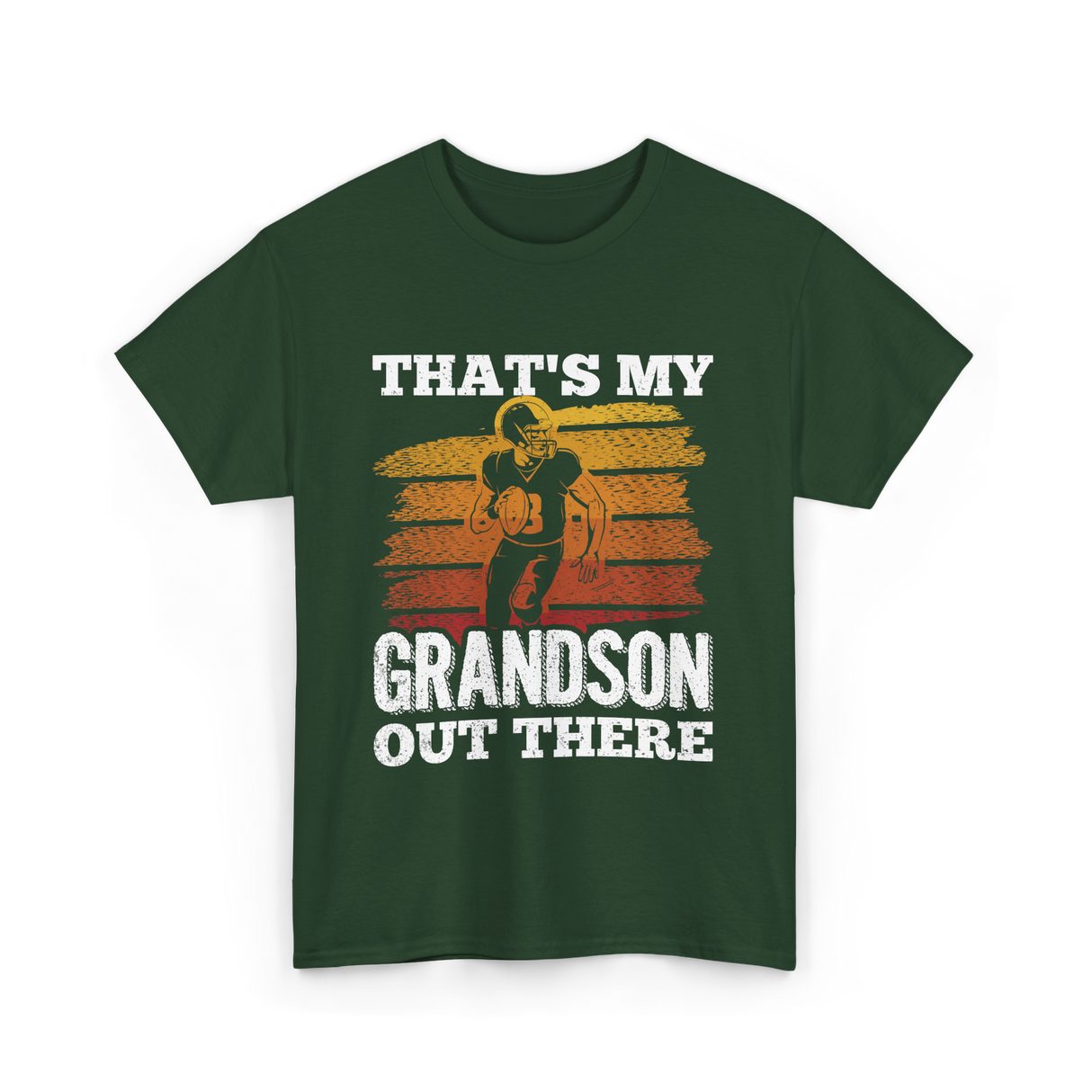 That's My Grandson Football T-Shirt - Forest Green