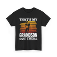 That's My Grandson Football T-Shirt - Black