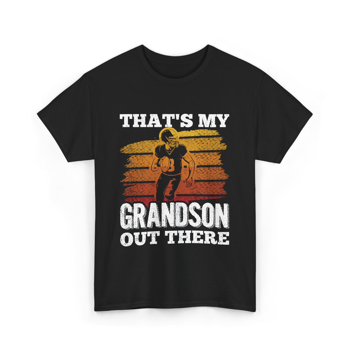 That's My Grandson Football T-Shirt - Black