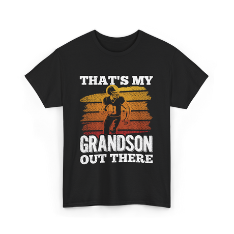 That's My Grandson Football T-Shirt - Black