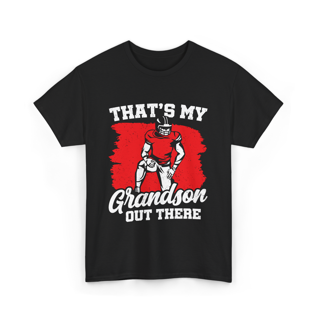 That's My Grandson Football T-Shirt - Black