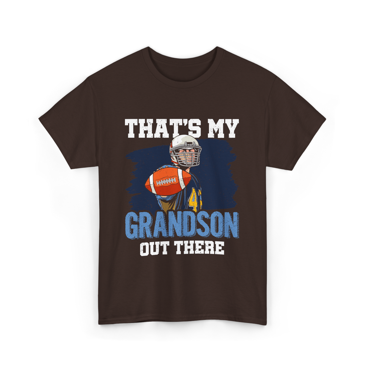 That's My Grandson Football T-Shirt - Dark Chocolate