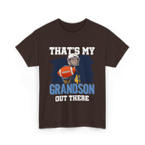 That's My Grandson Football T-Shirt - Dark Chocolate