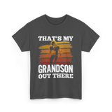 That's My Grandson Football T-Shirt - Dark Heather