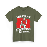 That's My Grandson Football T-Shirt - Military Green