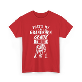 That's My Grandson Football T-Shirt - Red