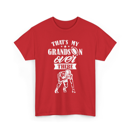 That's My Grandson Football T-Shirt - Red