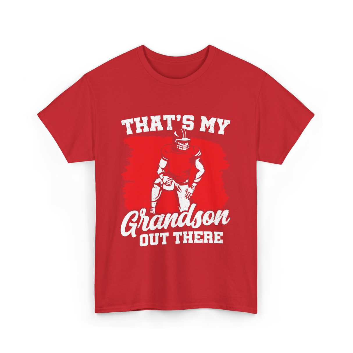 That's My Grandson Football T-Shirt - Red