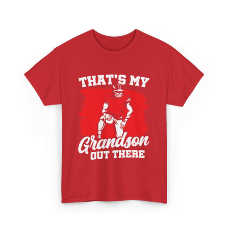 That's My Grandson Football T-Shirt - Red