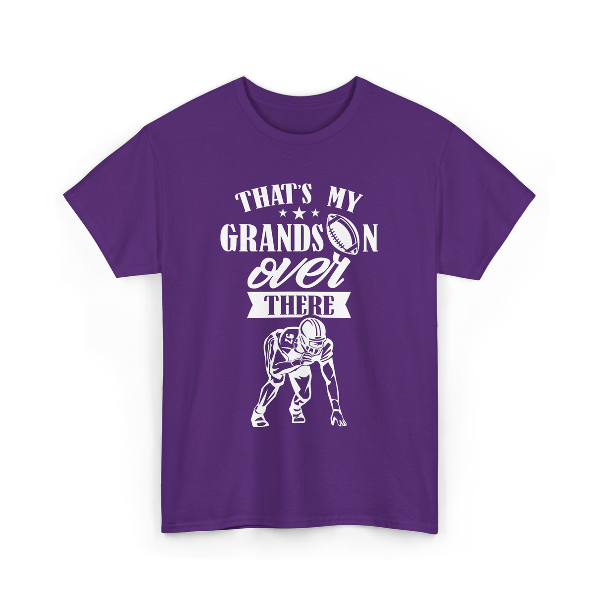 That's My Grandson Football T-Shirt - Purple