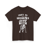 That's My Grandson Football T-Shirt - Dark Chocolate