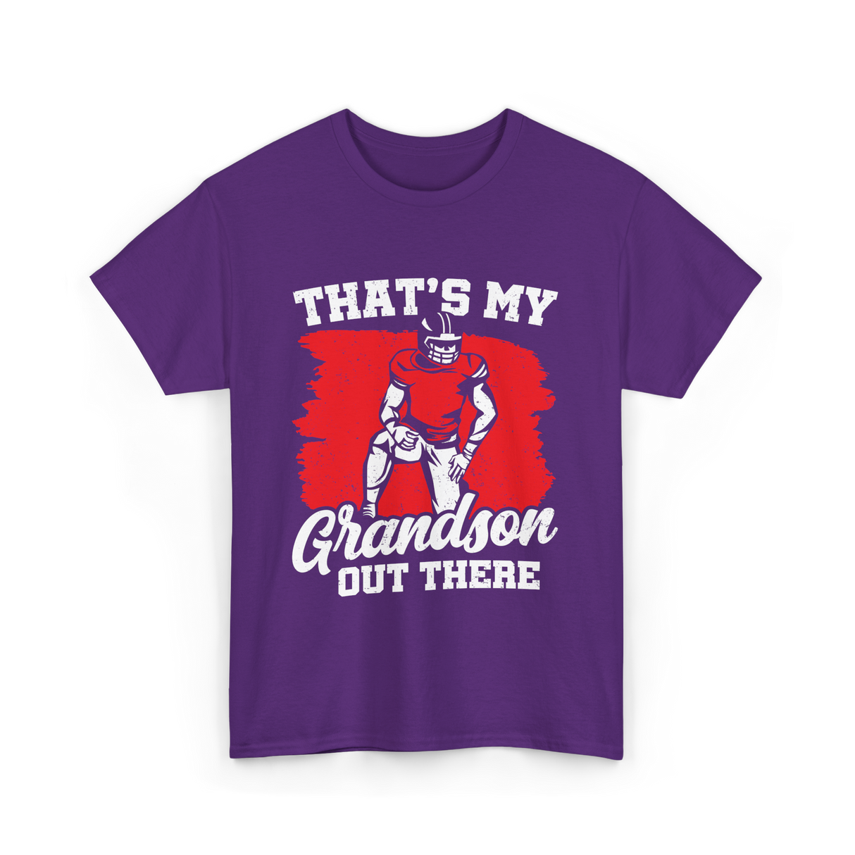 That's My Grandson Football T-Shirt - Purple