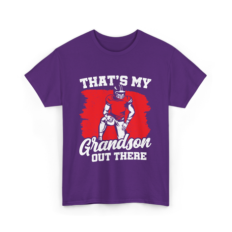 That's My Grandson Football T-Shirt - Purple