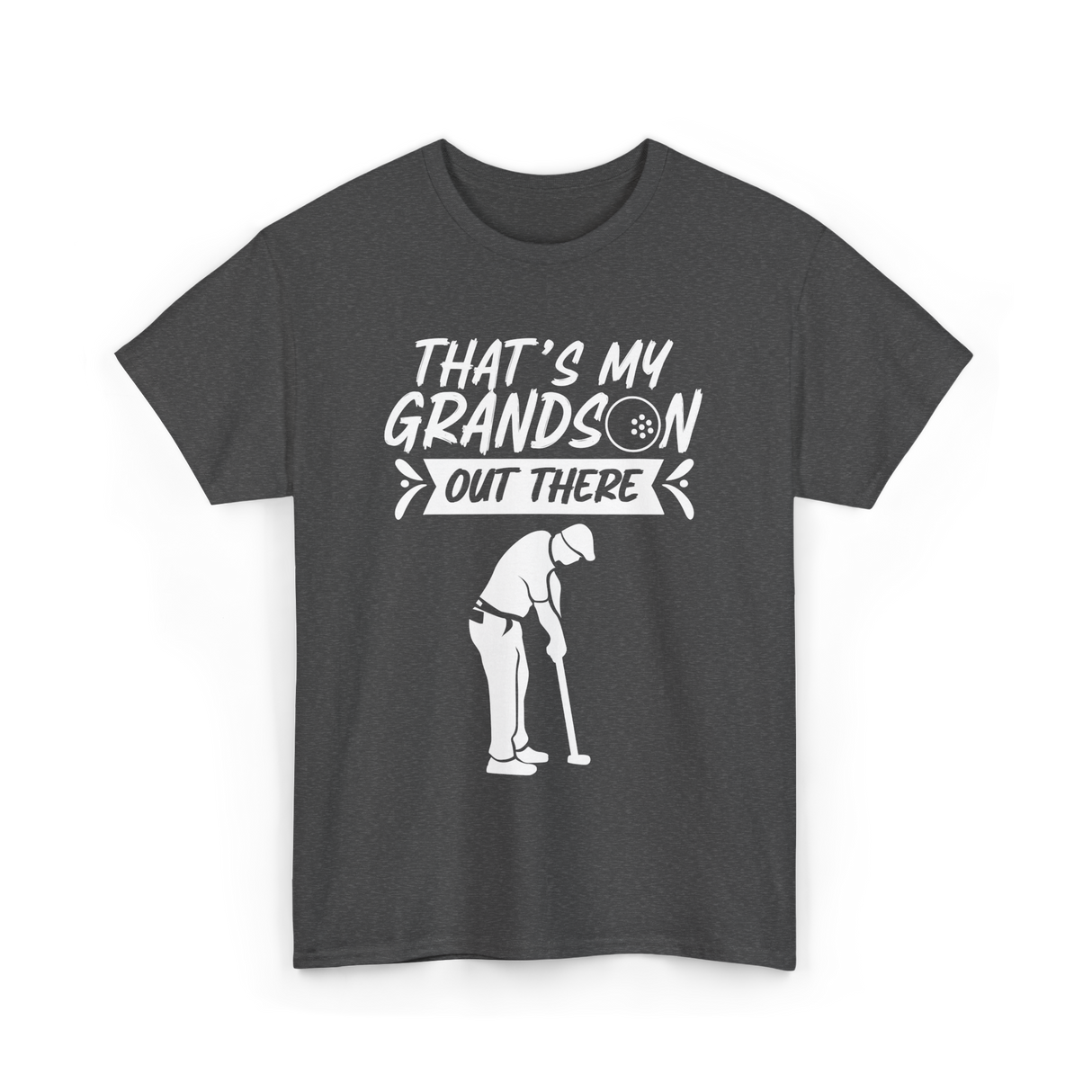 That's My Grandson Golf Athlete T-Shirt - Dark Heather