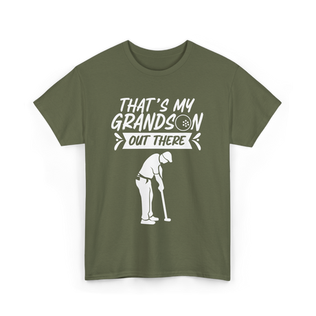 That's My Grandson Golf Athlete T-Shirt - Military Green