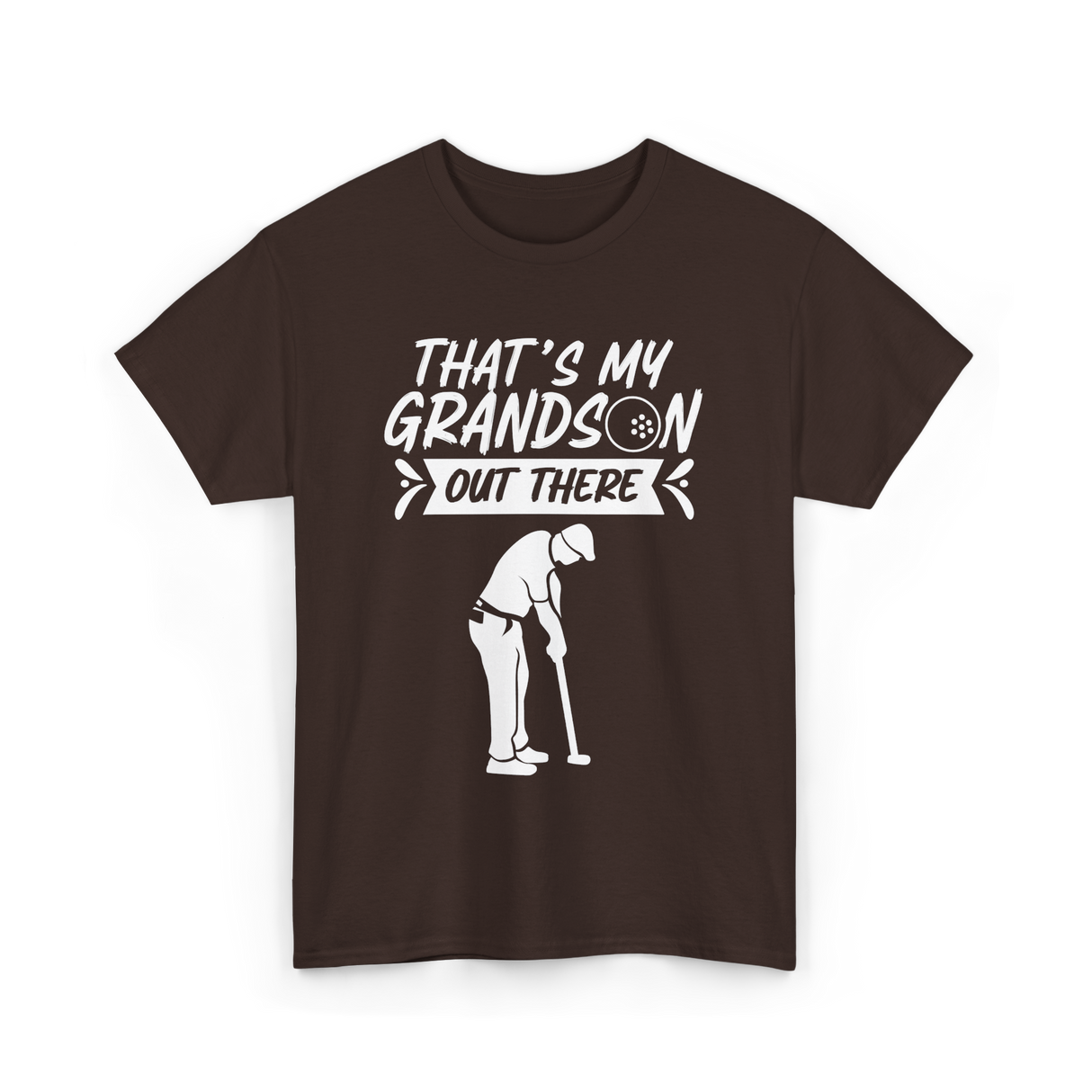 That's My Grandson Golf Athlete T-Shirt - Dark Chocolate