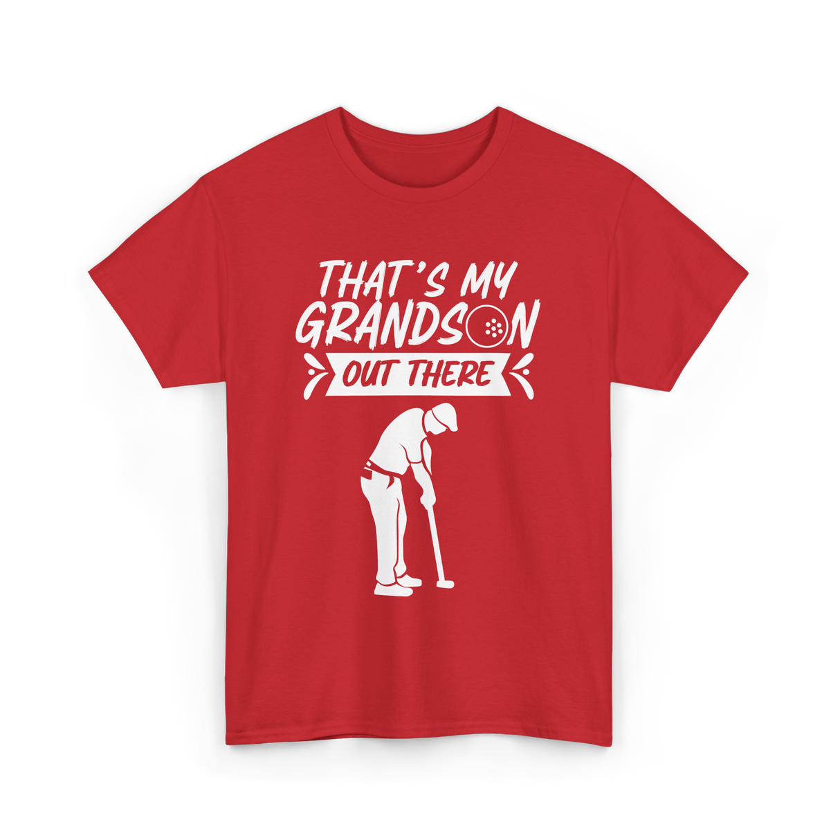 That's My Grandson Golf Athlete T-Shirt - Red