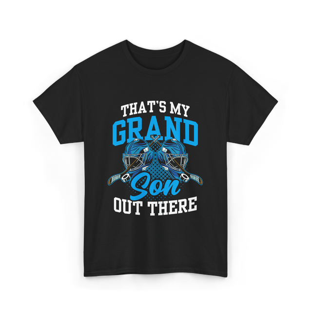 That's My Grandson Ice Hockey Athlete T-Shirt - Black