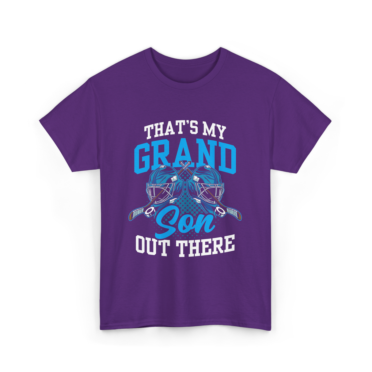 That's My Grandson Ice Hockey Athlete T-Shirt - Purple