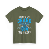 That's My Grandson Ice Hockey Athlete T-Shirt - Military Green