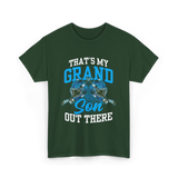 That's My Grandson Ice Hockey Athlete T-Shirt - Forest Green