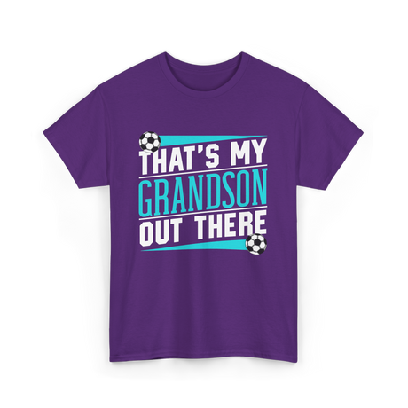 That's My Grandson Soccer Athlete T-Shirt - Purple