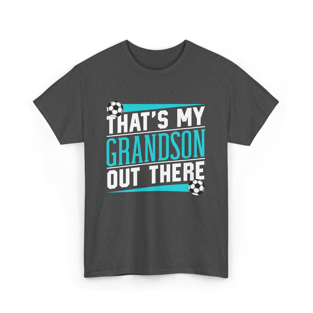 That's My Grandson Soccer Athlete T-Shirt - Dark Heather