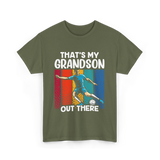 That's My Grandson Soccer Grandson T-Shirt - Military Green