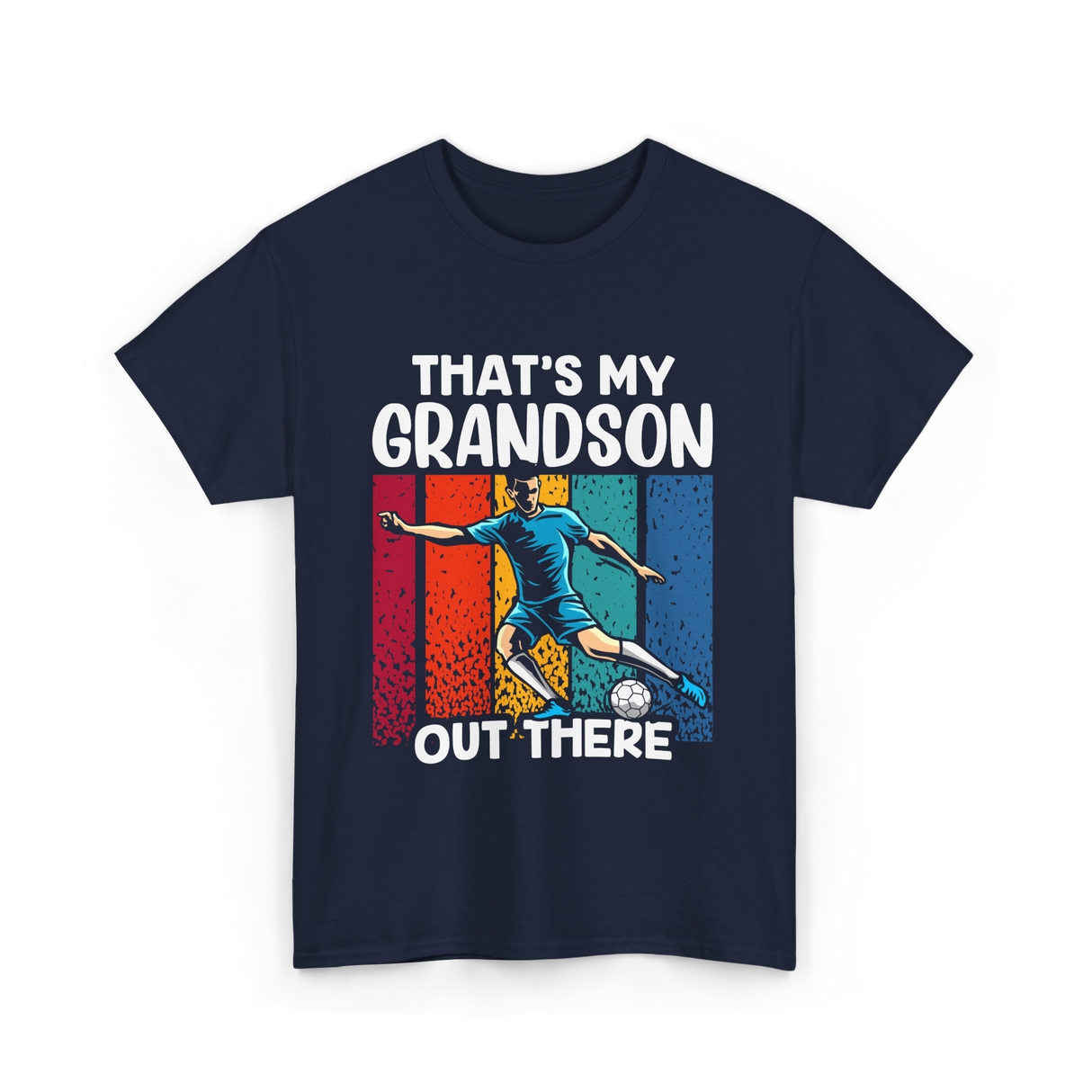 That's My Grandson Soccer Grandson T-Shirt - Navy