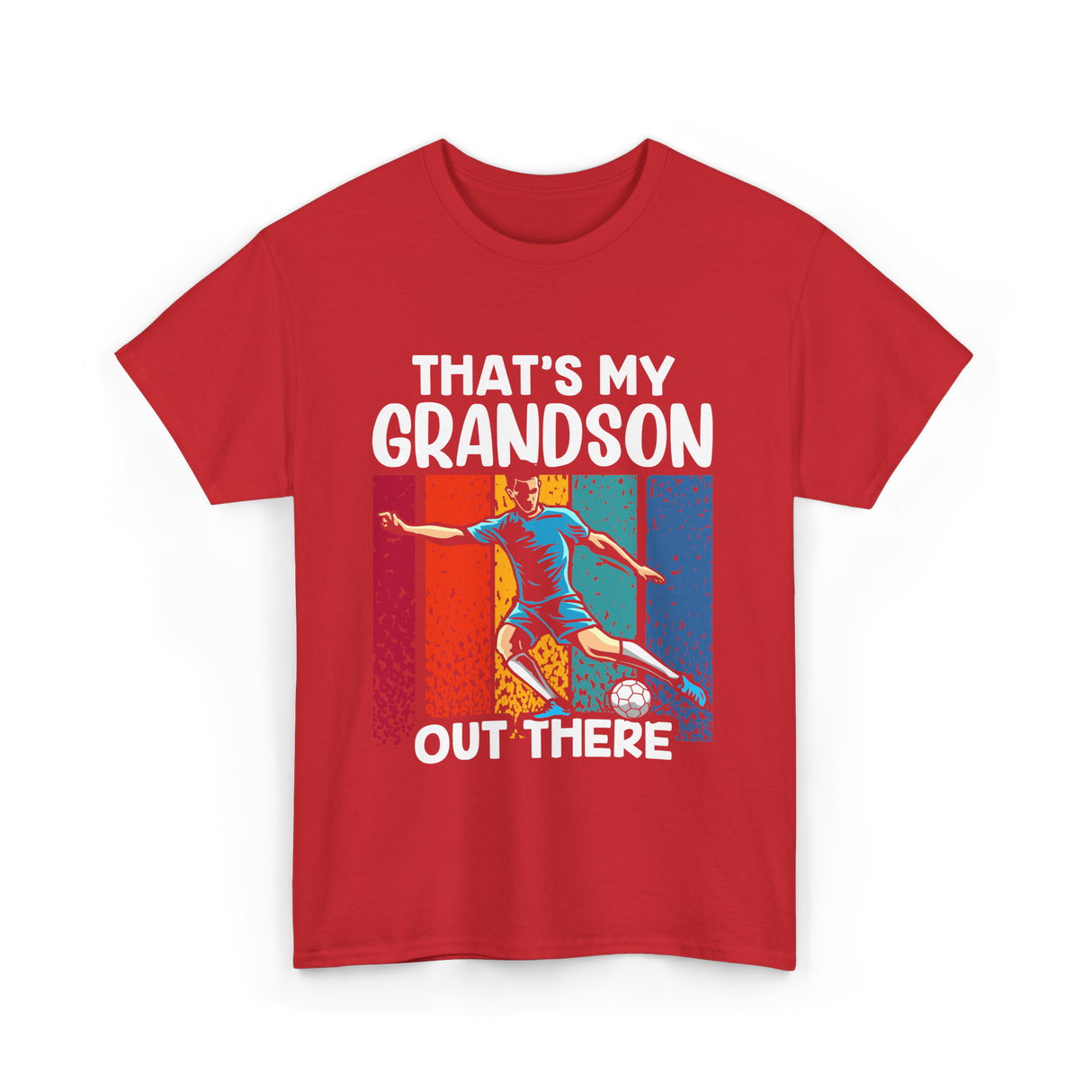 That's My Grandson Soccer Grandson T-Shirt - Red