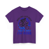 That's Why I'm Here Cycling T-Shirt - Purple