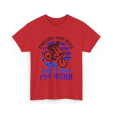 That's Why I'm Here Cycling T-Shirt - Red